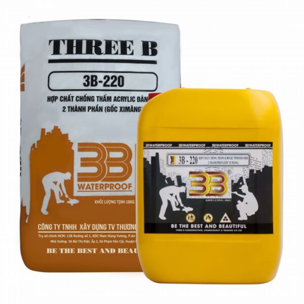3B 220 hợp chất chống thấm acrylic đàn hồi 2 thành phần 6 3B 220 hợp chất chống thấm acrylic đàn hồi 2 thành phần