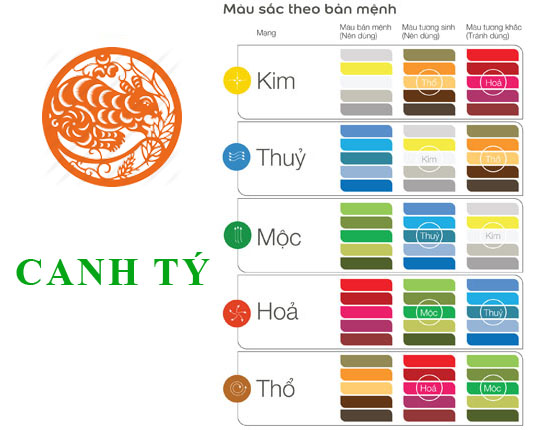 Canh Tý hợp màu gì? Chọn màu cho tuổi Canh Tý?
